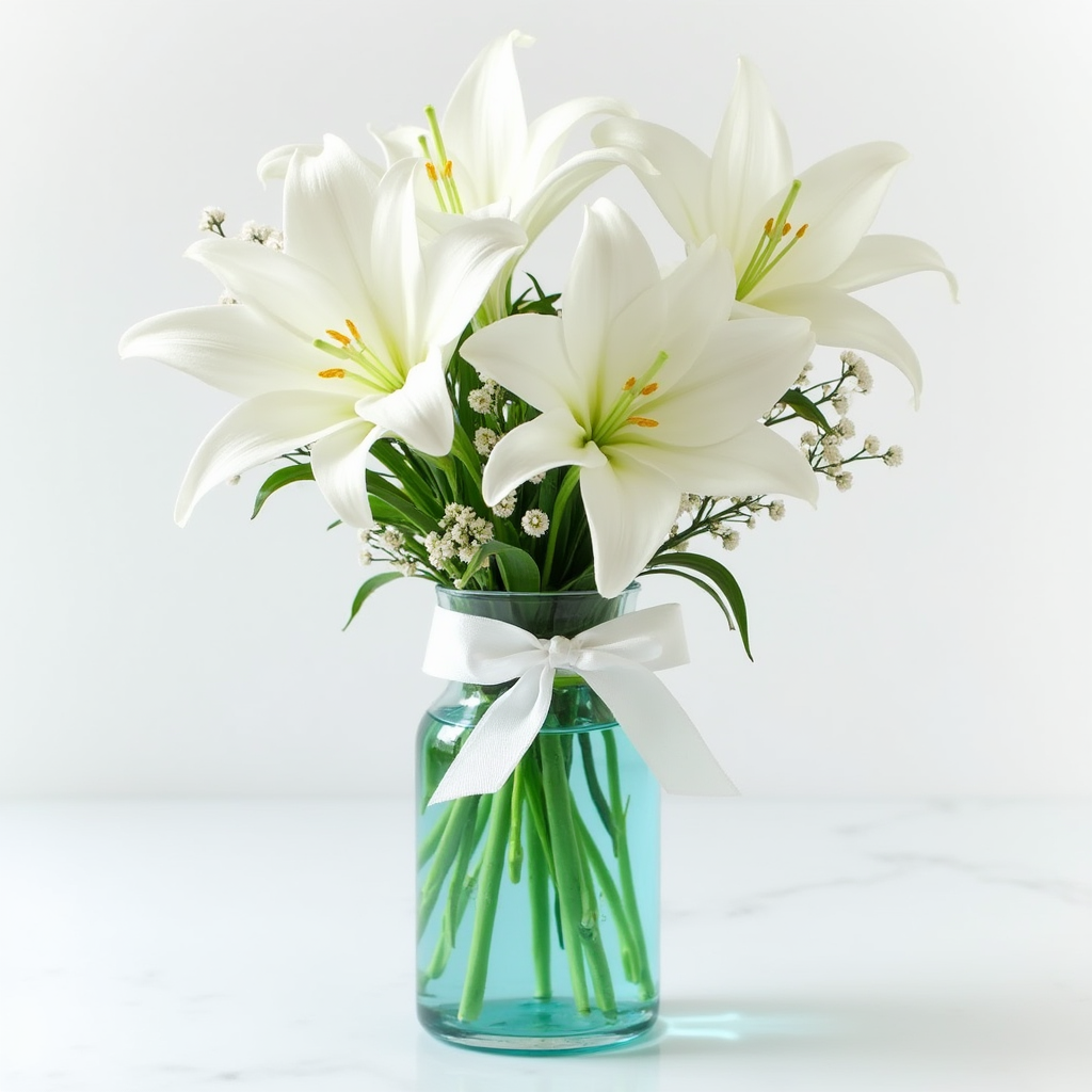 CAM FANUSTA 4 ADET LİLYUM