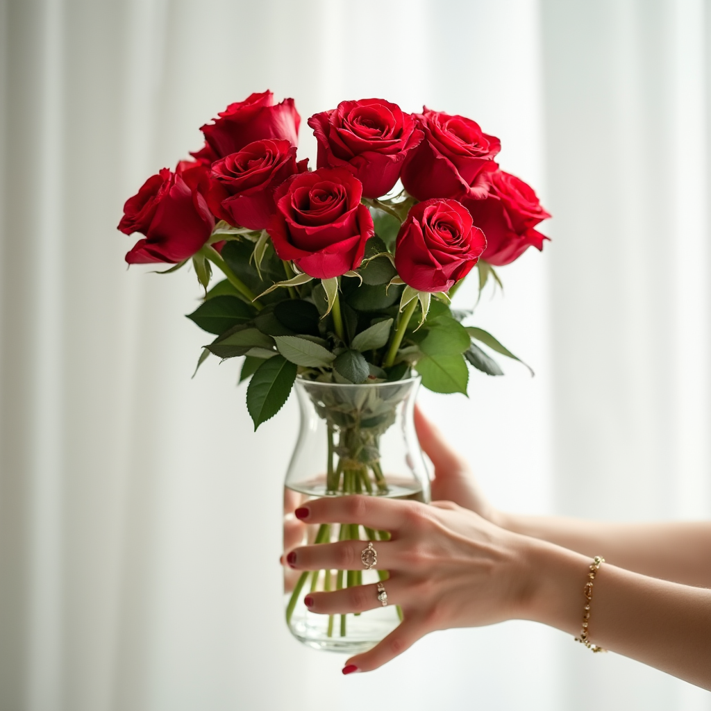 CAM FANUSTA 8 ADET GÜL